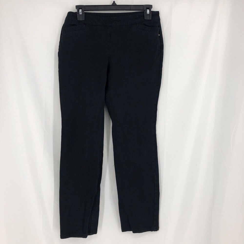 Chico’s So Slimming Pants Womens Size 0 Black Slim SHORT
